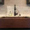 Premier Copper Products 33" Hammered Copper Kitchen Apron Single Basin Sink