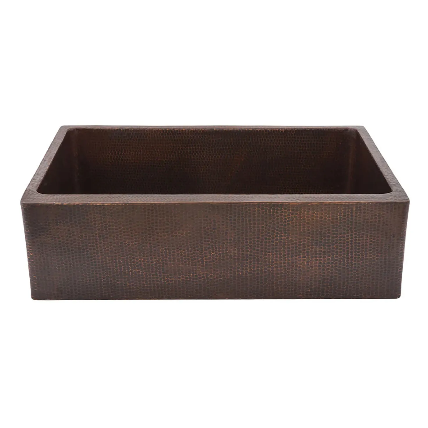 Premier Copper Products 33" Hammered Copper Kitchen Apron Single Basin Sink