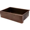 Premier Copper Products 35" Hammered Copper Kitchen Apron Single Basin Sink