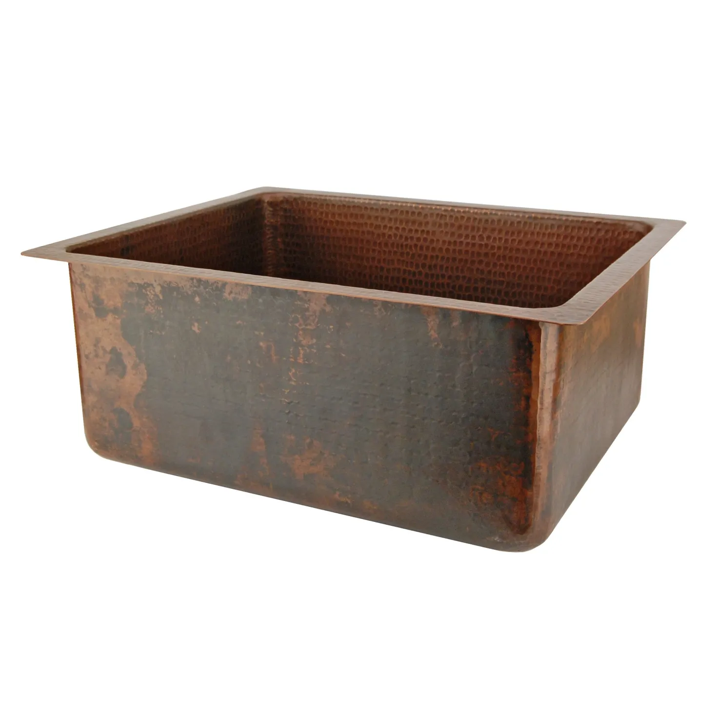 Premier Copper Products 20" Hammered Copper Kitchen/Bar/Prep Single Basin Sink