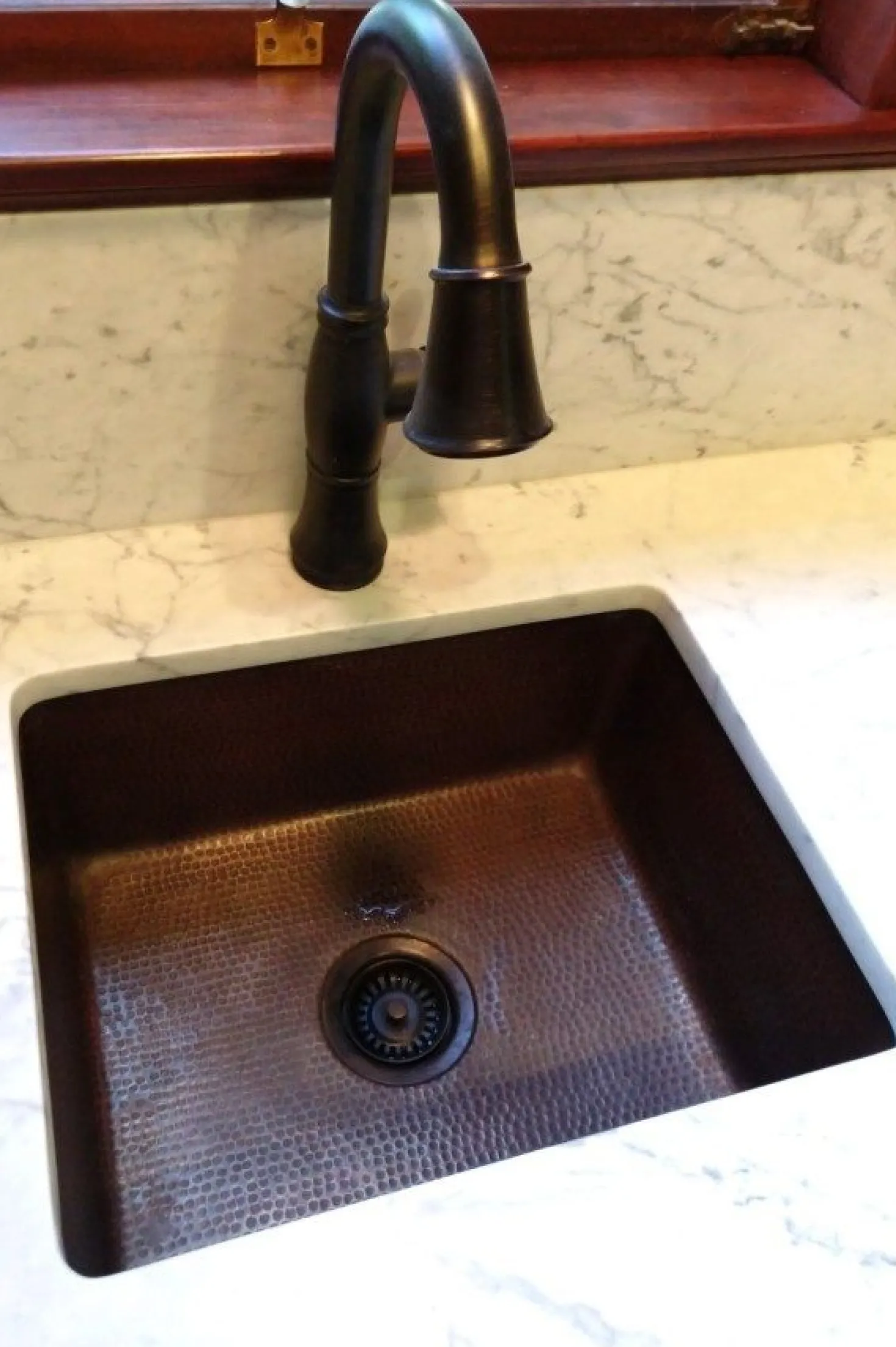 Premier Copper Products 20" Hammered Copper Kitchen/Bar/Prep Single Basin Sink