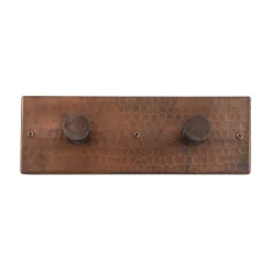 Premier Copper Products Hand Hammered Copper Double Robe/Towel Hook