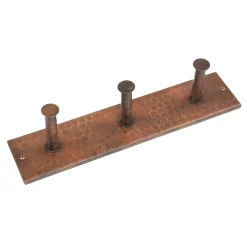 Premier Copper Products Hand Hammered Copper Triple Robe/Towel Hook