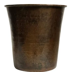 Premier Copper Products Hand Hammered Copper Waste Bin / Trash Can
