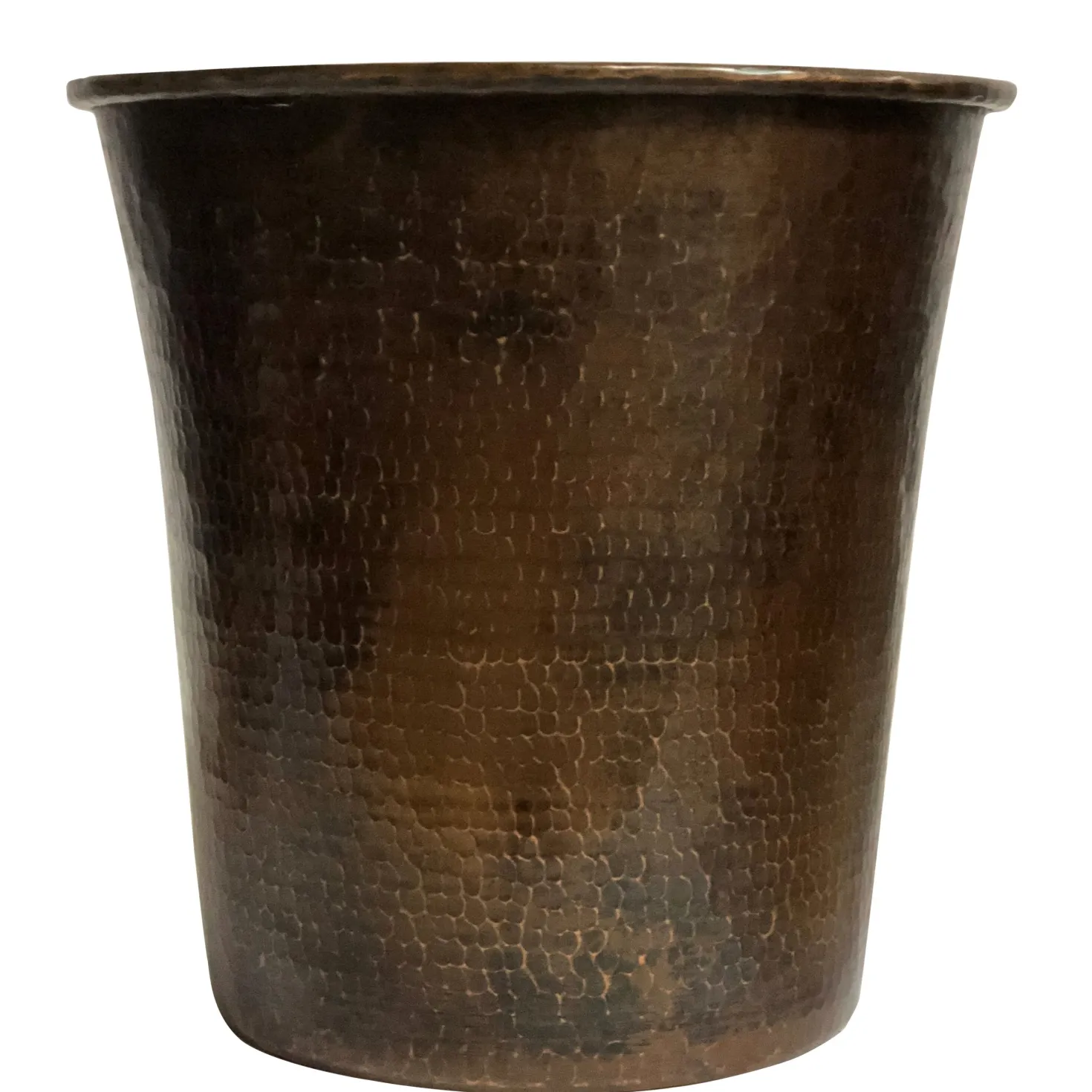 Premier Copper Products Hand Hammered Copper Waste Bin / Trash Can