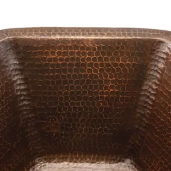 Premier Copper Products Hexagon Under Counter Hammered Copper Sink