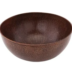Premier Copper Products 15" Medium Round Vessel Hammered Copper Sink