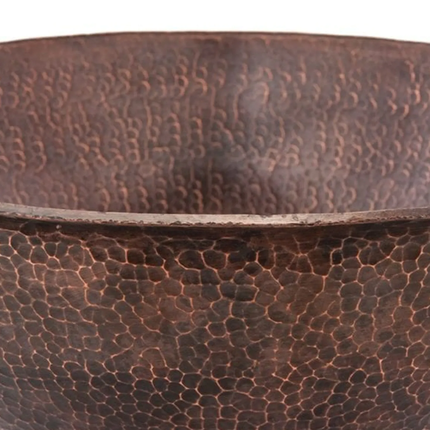 Premier Copper Products 15" Medium Round Vessel Hammered Copper Sink