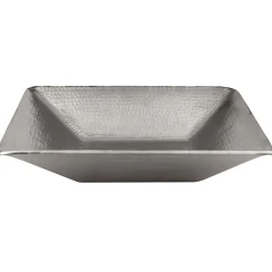 Premier Copper Products Modern Rectangle Hand Forged Old World Copper Vessel Sink in Nickel