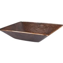 Premier Copper Products Modern Rectangle Hand Forged Old World Copper Vessel Sink