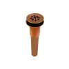 Premier Copper Products 1.5" Non-Overflow Grid Bathroom Sink Drain in Polished Copper