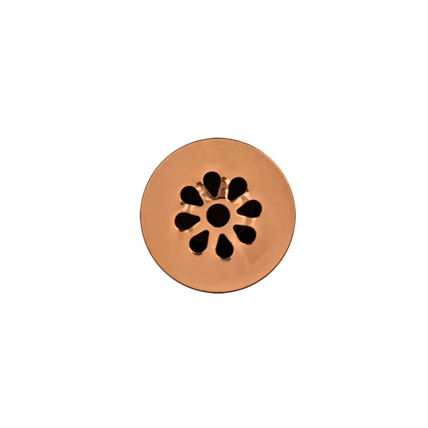 Premier Copper Products 1.5" Non-Overflow Grid Bathroom Sink Drain in Polished Copper