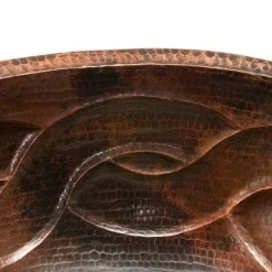 Premier Copper Products Oval Braid Under Counter Hammered Copper Sink