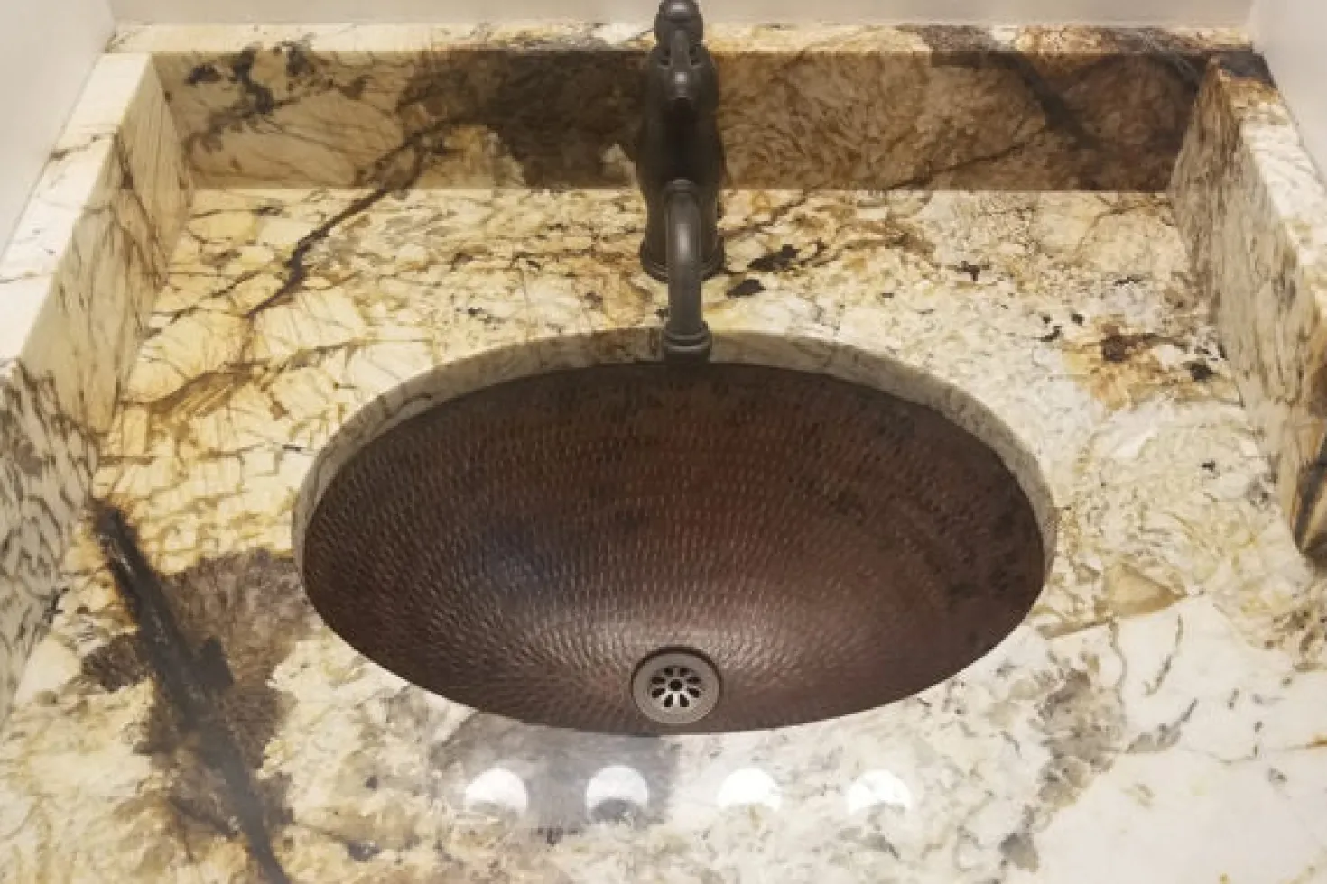 Premier Copper Products Oval Under Counter Hammered Copper Bathroom Sink