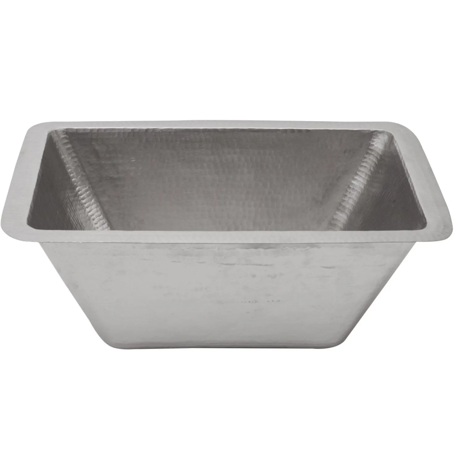 Premier Copper Products Rectangle Copper Bar Sink in Nickel with 2" Drain Size