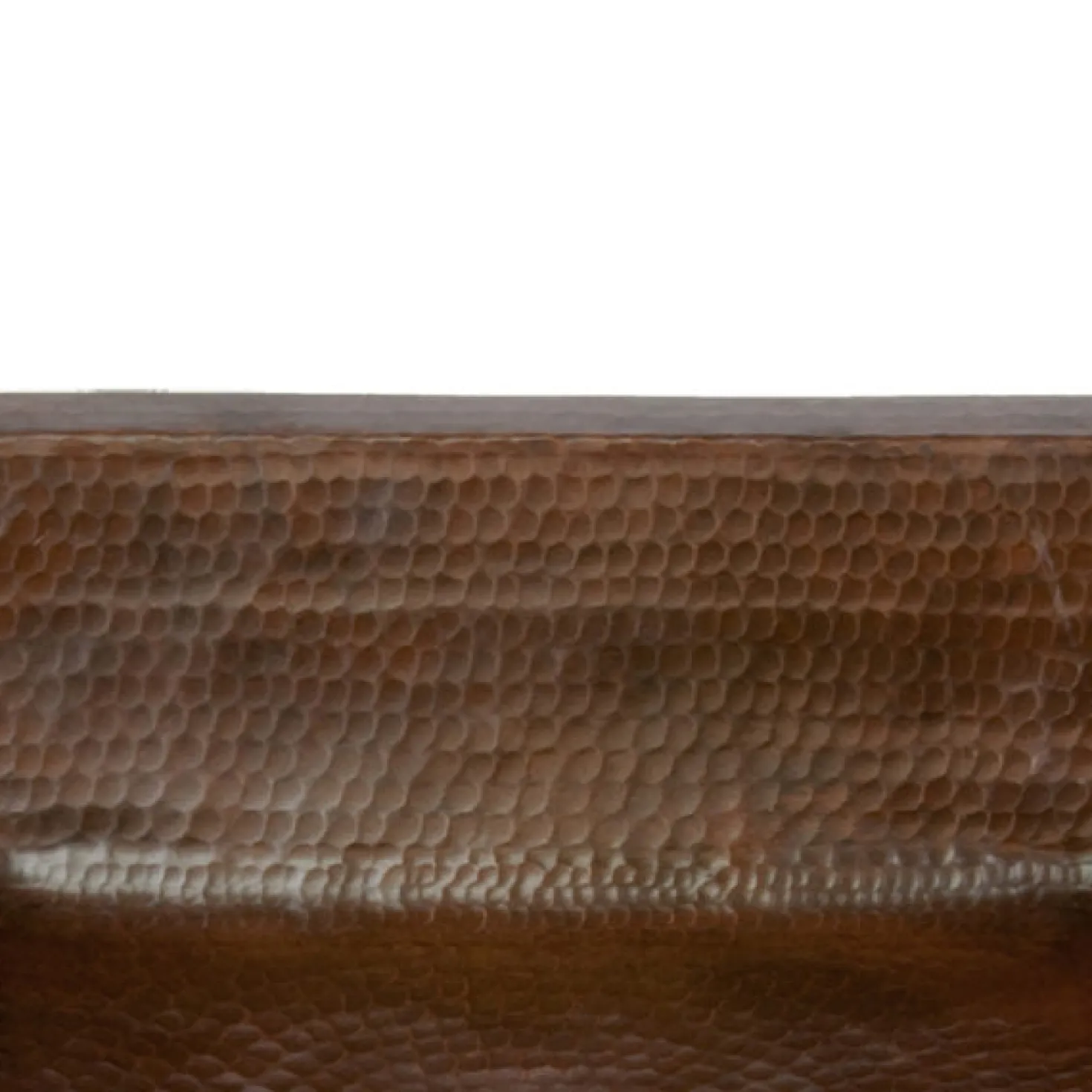 Premier Copper Products Rectangle Under Counter Hammered Copper Bathroom Sink