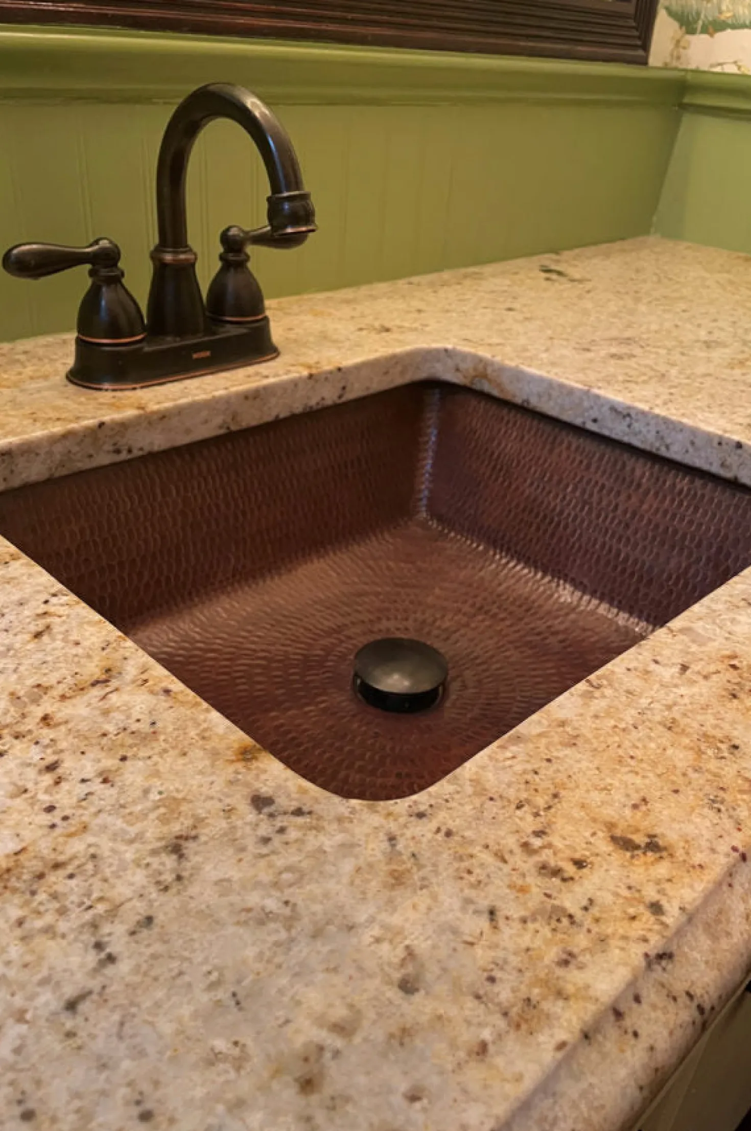Premier Copper Products Rectangle Under Counter Hammered Copper Bathroom Sink