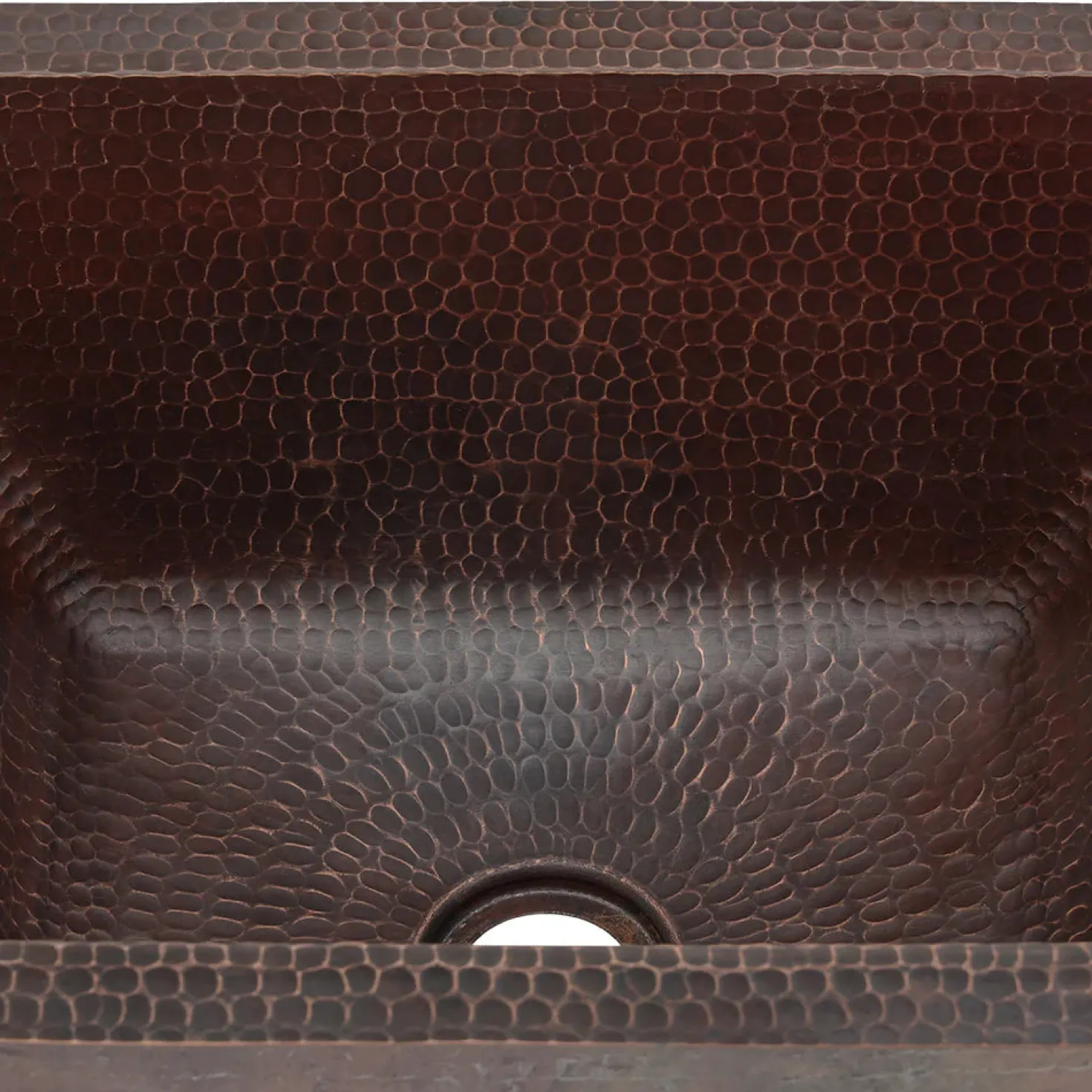 Premier Copper Products Rectangle Hammered Copper Bathroom Sink