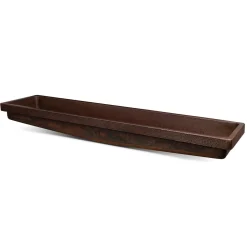 Premier Copper Products 60" Rectangle Skirted Vessel Hammered Copper Sink