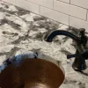 Premier Copper Products 12" Round Hammered Copper Bar Sink with 2" Drain Size