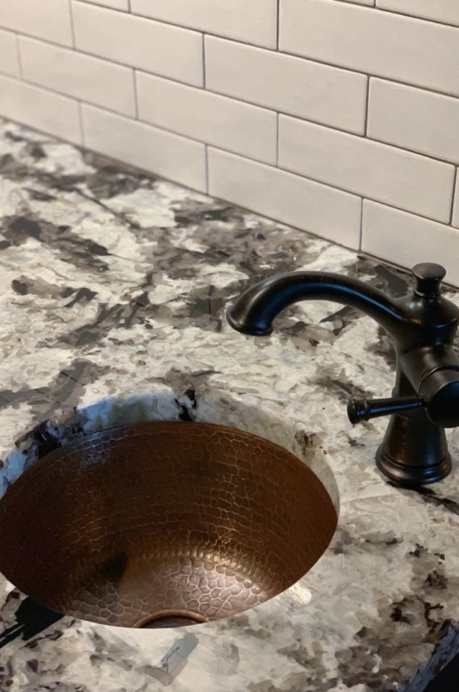 Premier Copper Products 12" Round Hammered Copper Bar Sink with 2" Drain Size