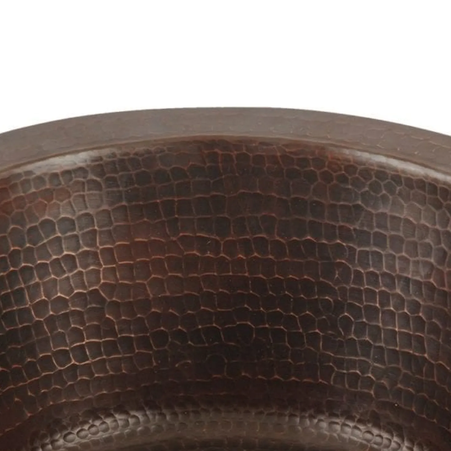 Premier Copper Products 12" Round Hammered Copper Bar Sink with 2" Drain Size