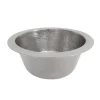 Premier Copper Products 12" Round Hammered Copper Bar Sink with 2" Drain Size in Nickel