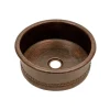Premier Copper Products 15" Round Bar Vessel Tub Sink with 2" Drain Size