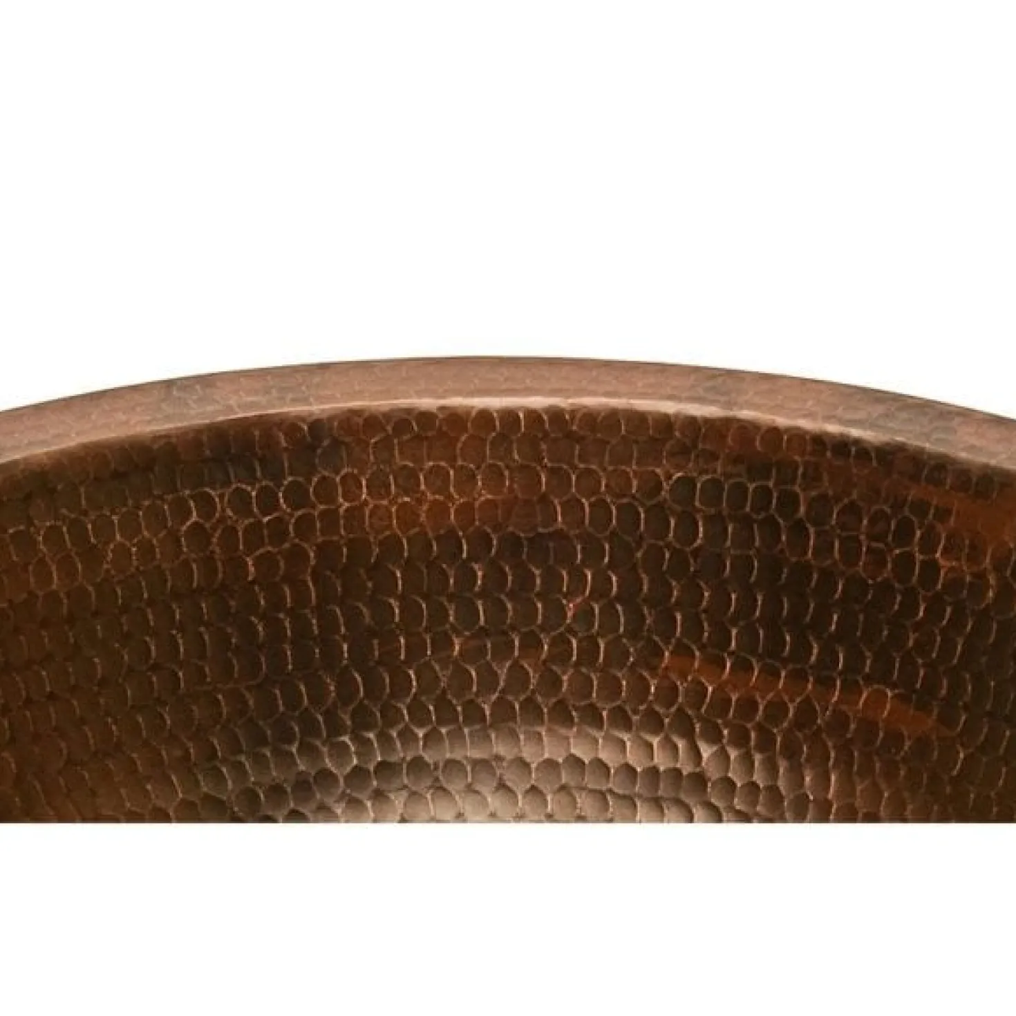 Premier Copper Products Round Under Counter Hammered Copper Sink