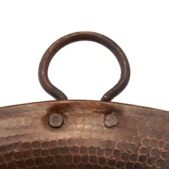 Premier Copper Products 16" Round Miners Pan Vessel Hammered Copper Sink