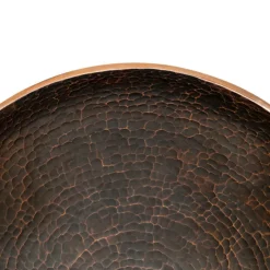 Premier Copper Products Round Hand Forged Old World Copper Vessel Sink