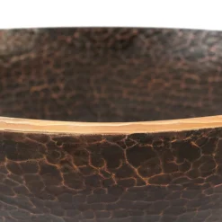 Premier Copper Products Round Hand Forged Old World Copper Vessel Sink