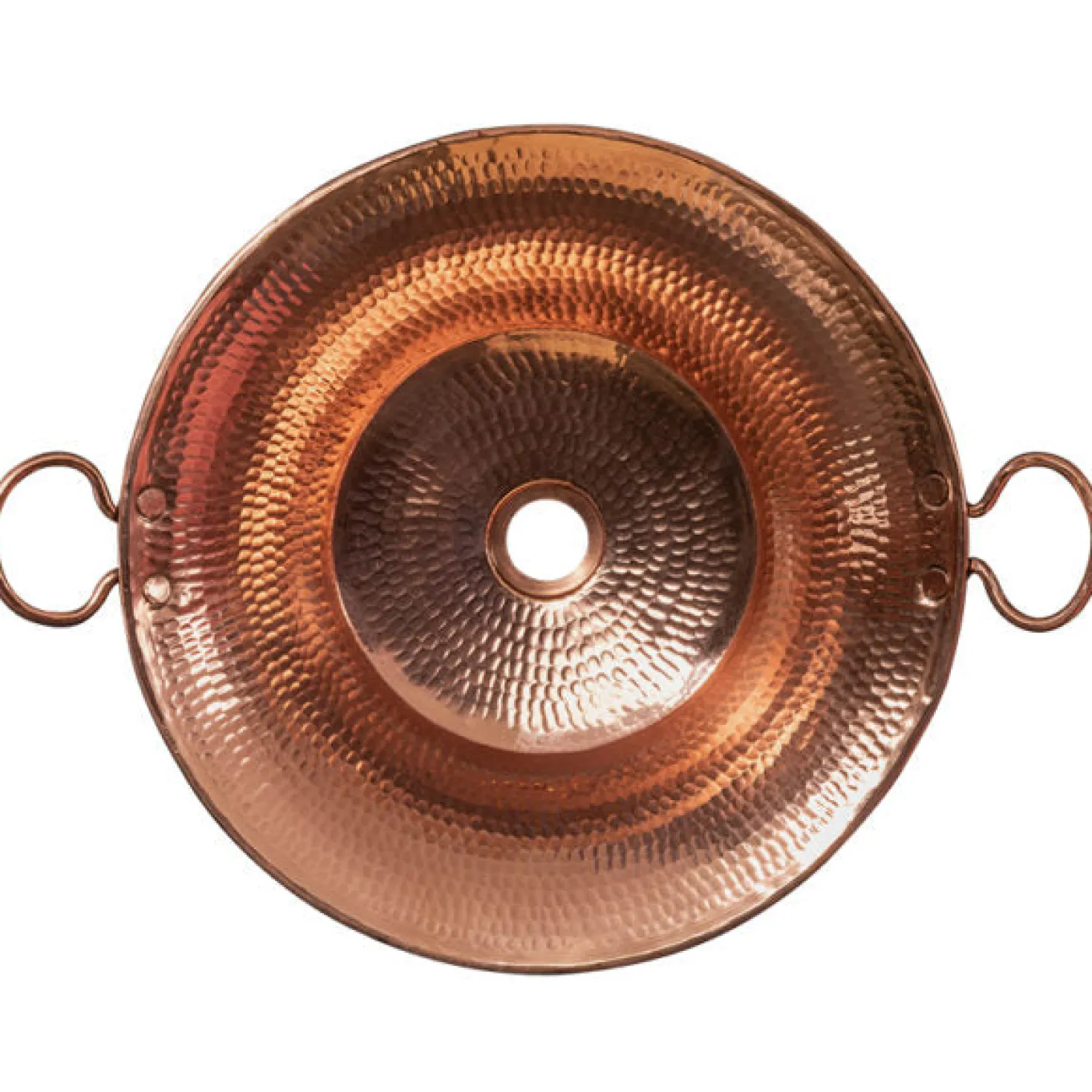 Premier Copper Products 16" Round Miners Pan Vessel Hammered Copper Sink in Polished Copper