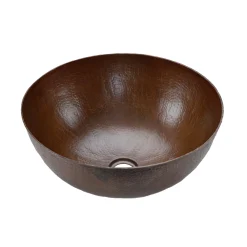 Premier Copper Products 13" Small Round Vessel Hammered Copper Sink