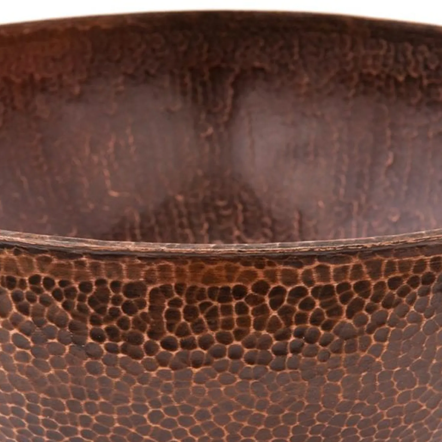 Premier Copper Products 13" Small Round Vessel Hammered Copper Sink