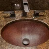 Premier Copper Products Small Oval Under Counter Hammered Copper Sink