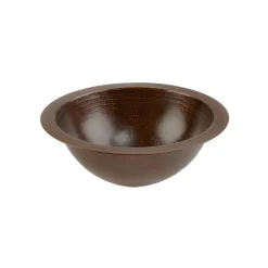 Premier Copper Products 12" Small Round Under Counter Hammered Copper Sink