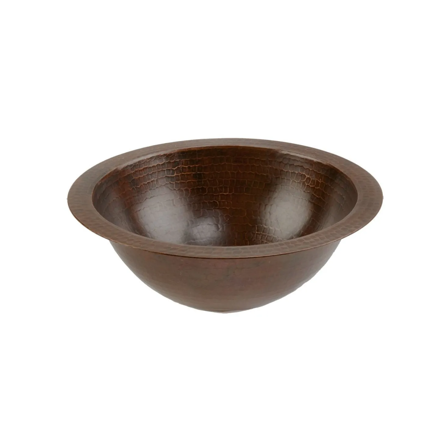 Premier Copper Products 12" Small Round Under Counter Hammered Copper Sink