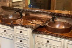Premier Copper Products 15" Small Round Skirted Vessel Hammered Copper Sink