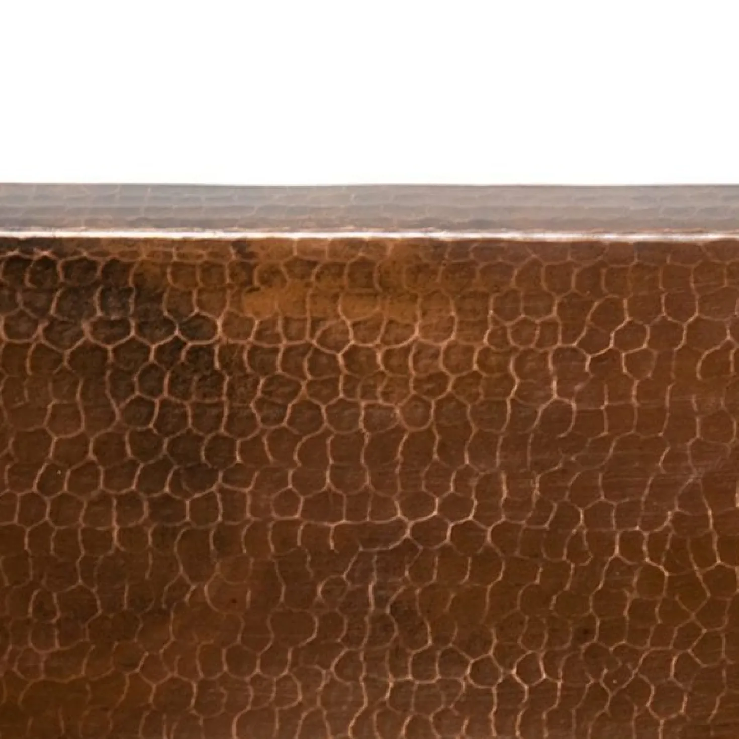 Premier Copper Products 15" Square Under Counter Hammered Copper Bathroom Sink