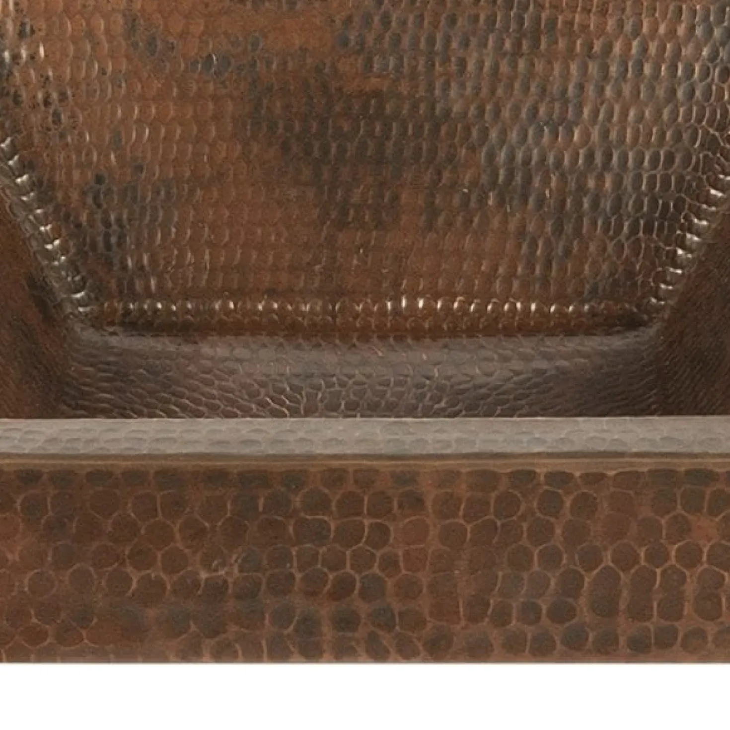 Premier Copper Products 15" Square Skirted Vessel Hammered Copper Sink