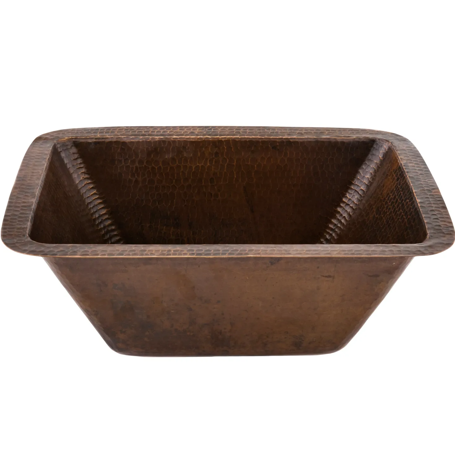 Premier Copper Products 17" x 12" Rectangle Copper Bar Sink with 2" Drain