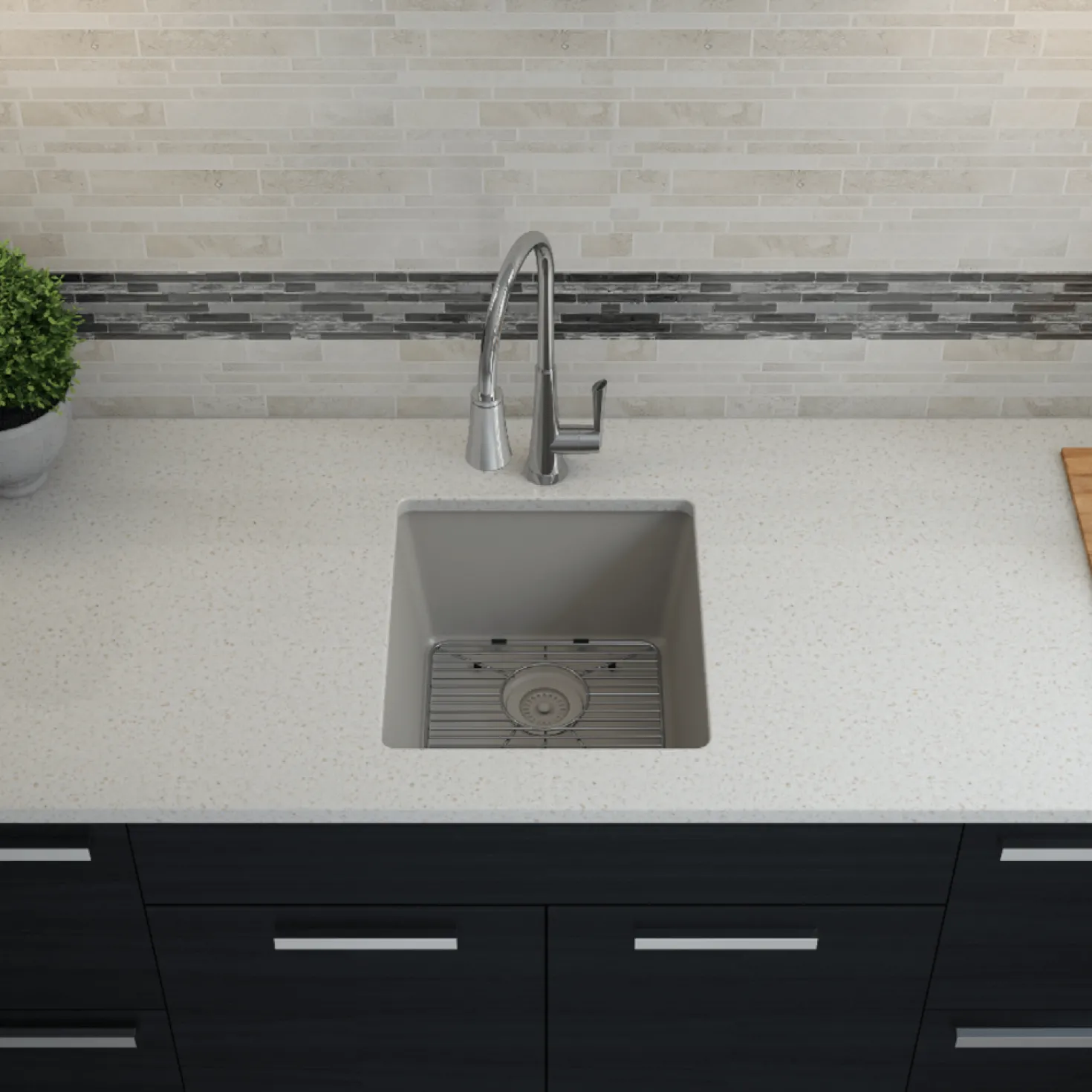 Rectangle Quartz Composite Bar/Prep Sink