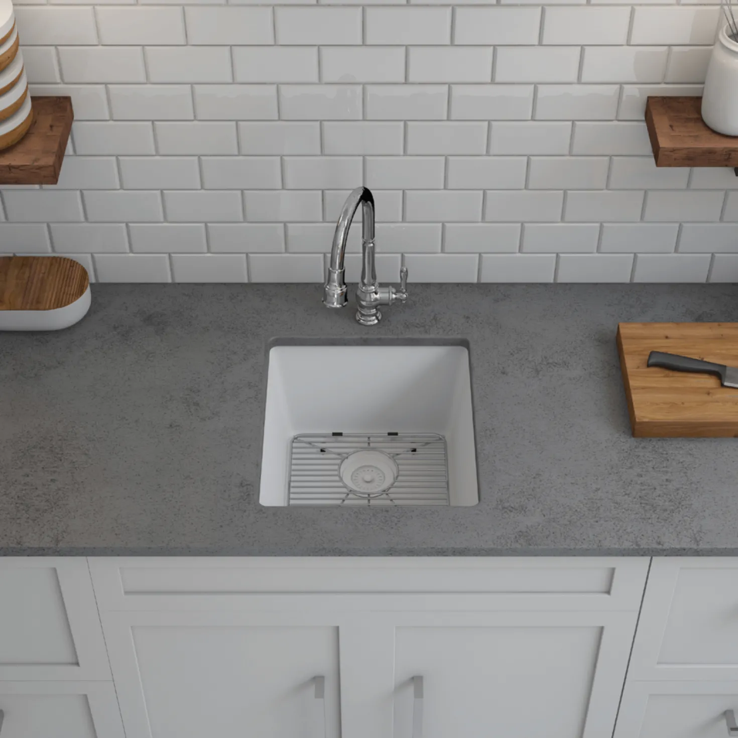 Rectangle Quartz Composite Bar/Prep Sink