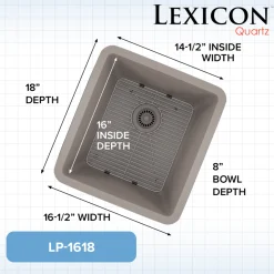 Rectangle Quartz Composite Bar/Prep Sink