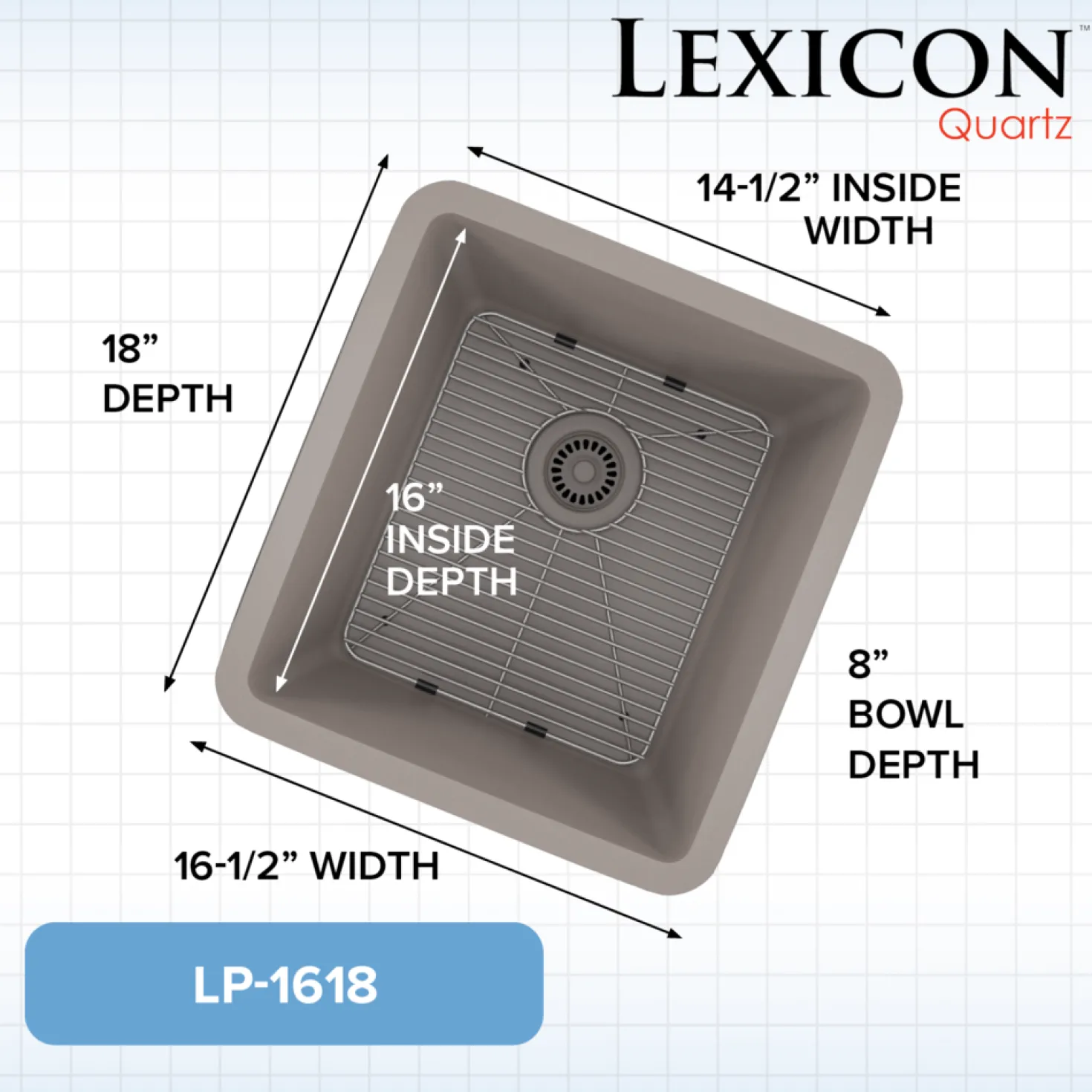 Rectangle Quartz Composite Bar/Prep Sink