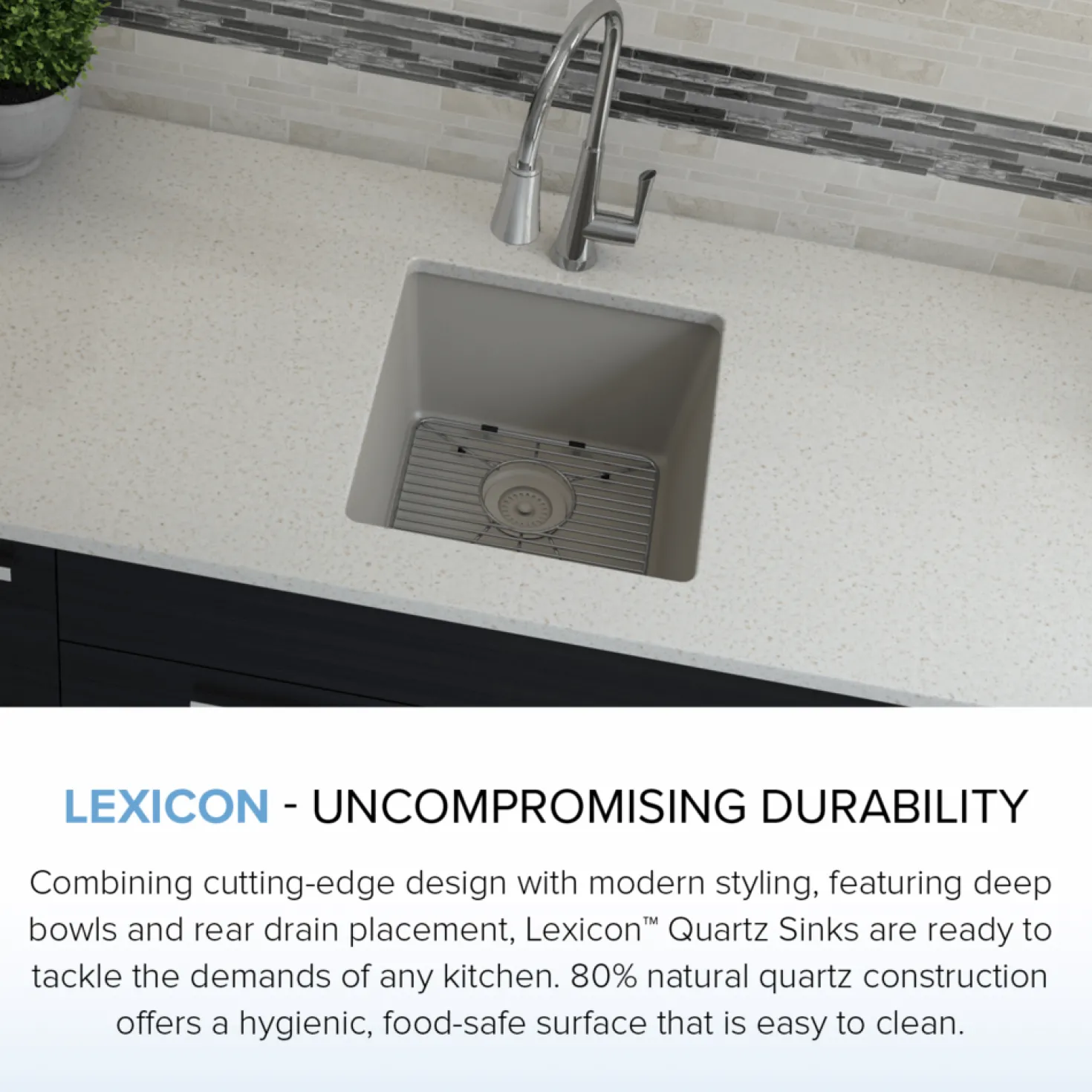 Rectangle Quartz Composite Bar/Prep Sink