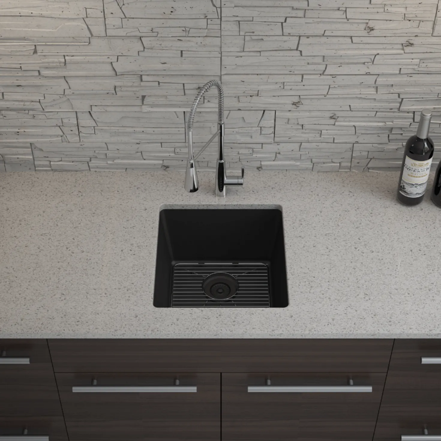 Rectangle Quartz Composite Bar/Prep Sink