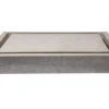Rectangular Infinity Pool Sink in Polished Penny Grey Marble