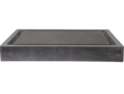 Rectangular Infinity Pool Sink in Honed Pietra Grey Marble
